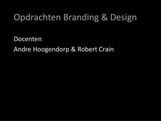 opdrachten branding design
