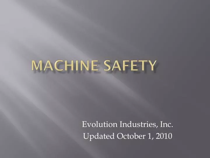 machine safety