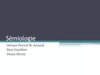 s miologie