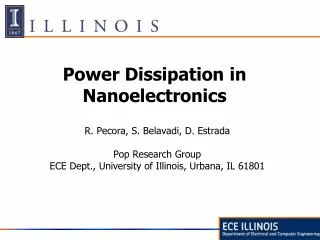 Power Dissipation in Nanoelectronics