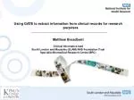 Leveraging GATE for Clinical Records Analysis in Mental Health Research - slide 1