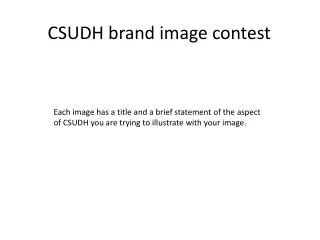 CSUDH brand image contest