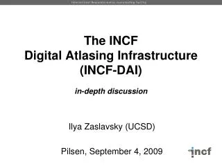 The INCF Digital Atlasing Infrastructure (INCF-DAI) in-depth discussion