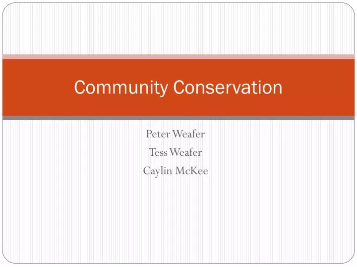 community conservation