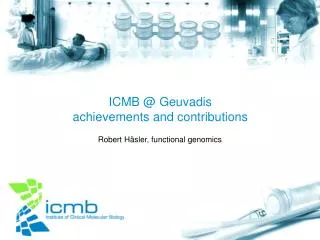 ICMB @ Geuvadis achievements and contributions