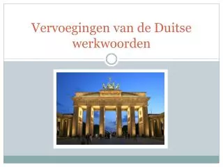 Vervoegingen van de Duitse werkwoorden