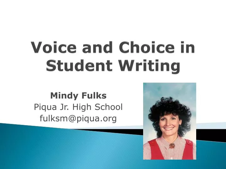 voice and choice in student writing