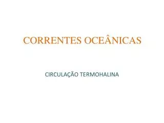 correntes oce nicas