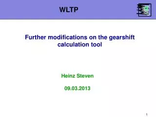 Further modifications on the gearshift calculation tool