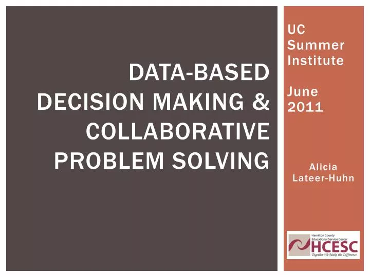 data based decision making collaborative problem solving