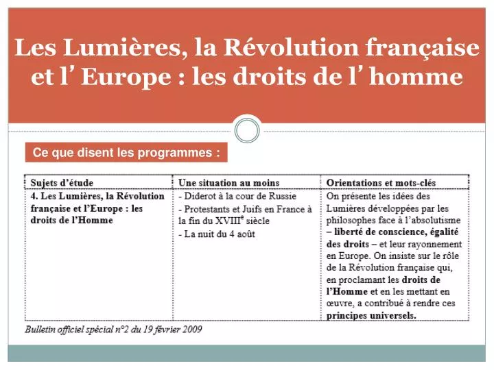 les lumi res la r volution fran aise et l europe les droits de l homme