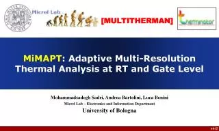 MiMAPT : Adaptive Multi-Resolution Thermal Analysis at RT and Gate Level