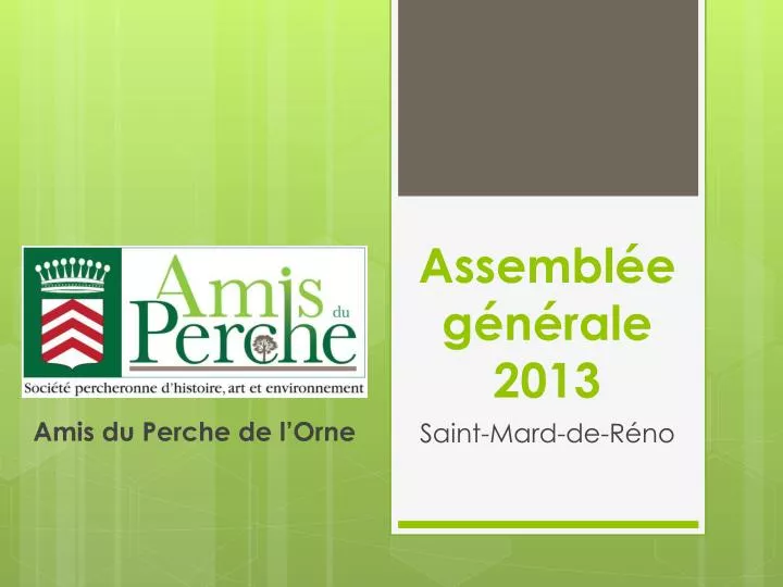 assembl e g n rale 2013