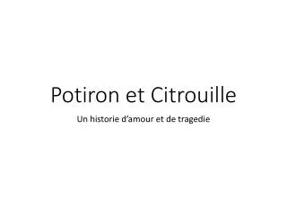 potiron et citrouille