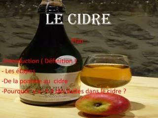 le cidre