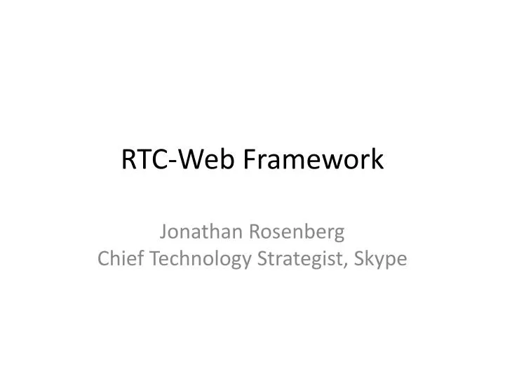 rtc web framework