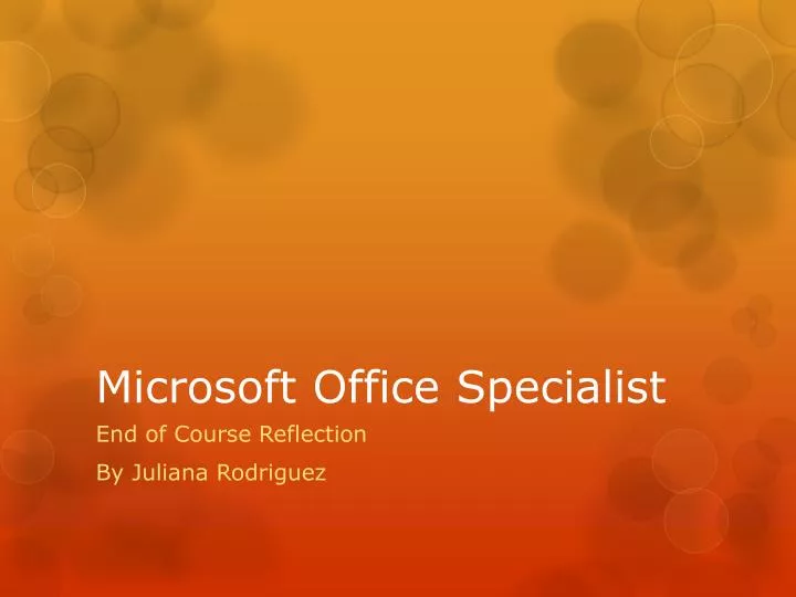 microsoft office specialist