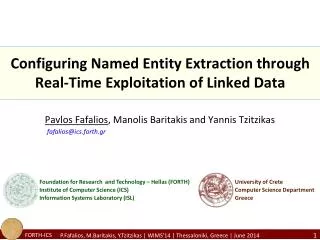 Configuring Named Entity Extraction through Real-Time Exploitation of Linked Data