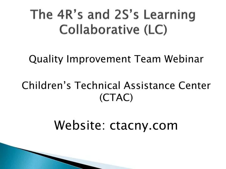 the 4r s and 2s s learning collaborative lc