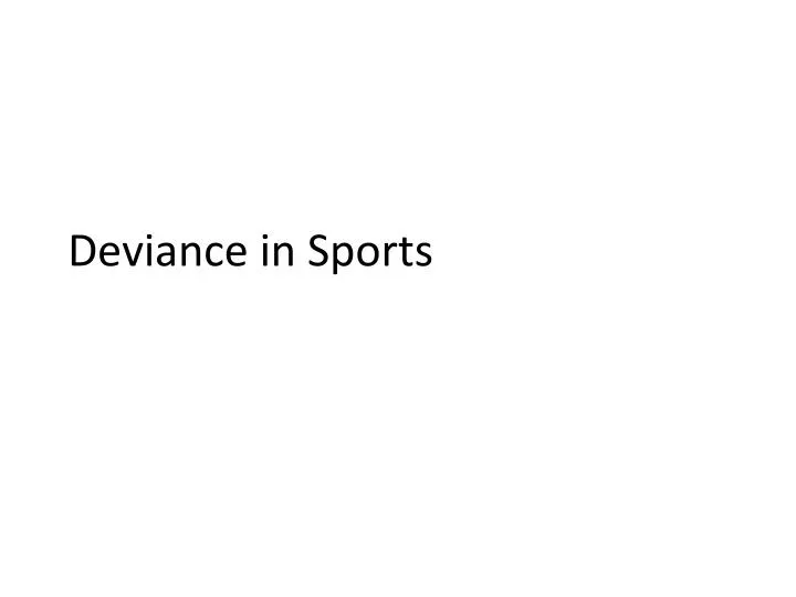deviance in sports