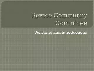 Revere Community Committee