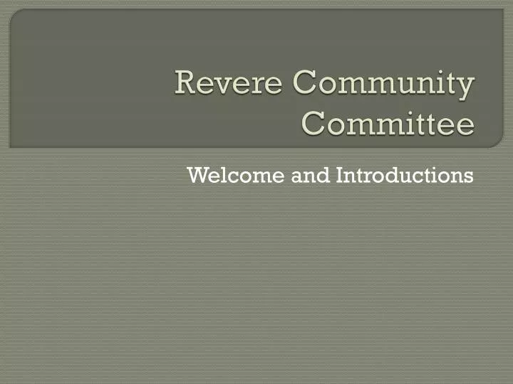 revere community committee
