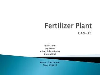 Fertilizer Plant