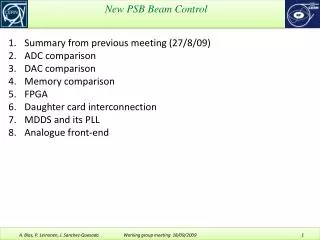 New PSB Beam Control