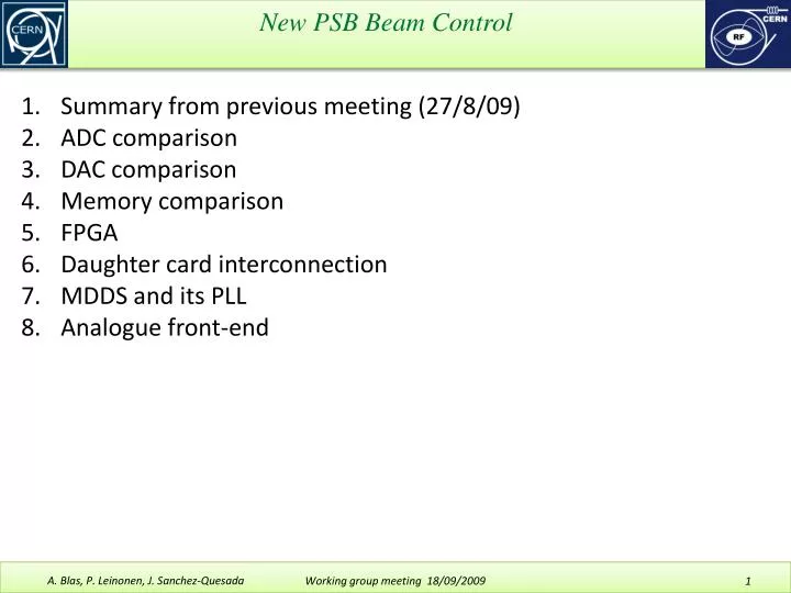 new psb beam control