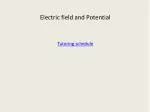 Electric field and Potential - slide 1