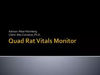 Quad Rat Vitals Monitor