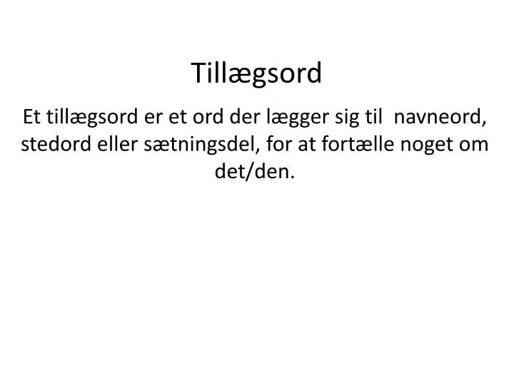 till gsord