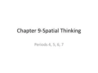 chapter 9 spatial thinking