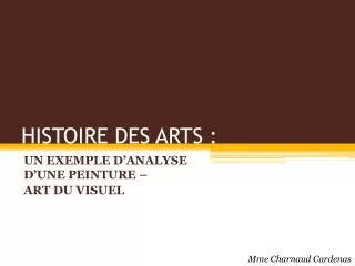 histoire des arts