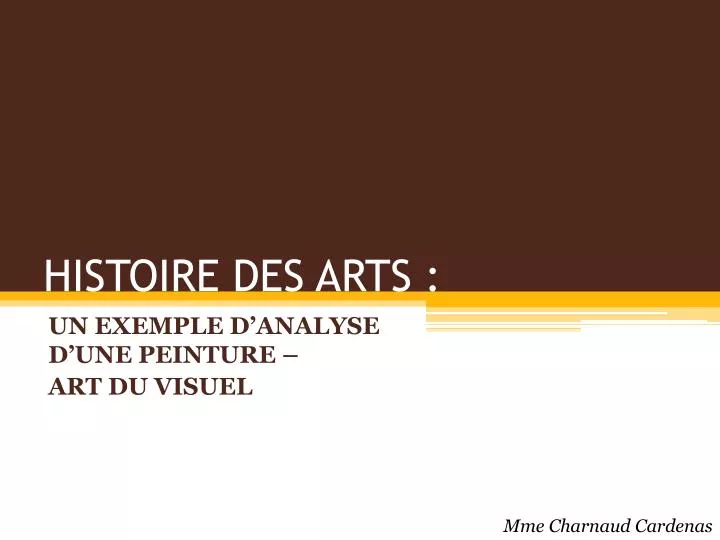 histoire des arts