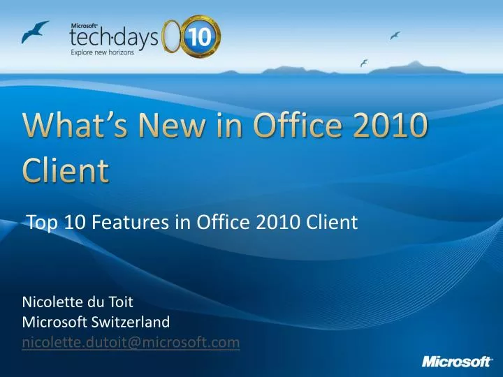 what s new in office 2010 client