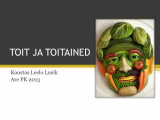 toit ja toitained