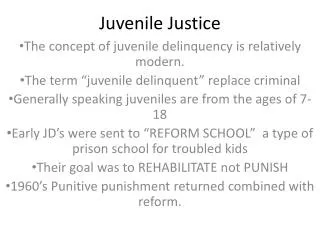 Juvenile Justice