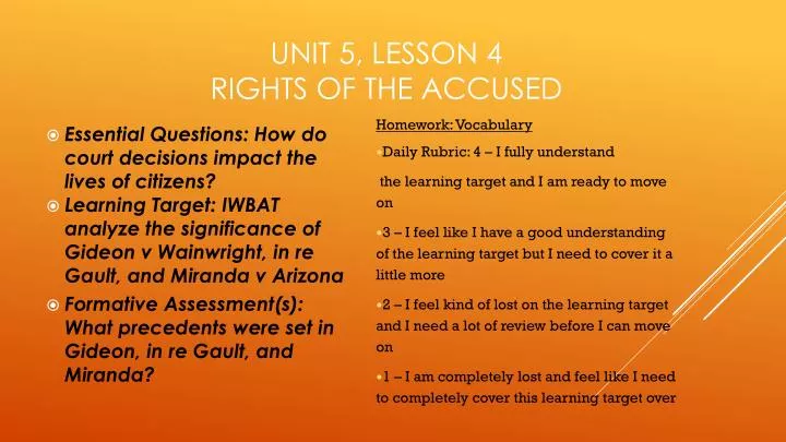 unit 5 lesson 4 rights of the accused