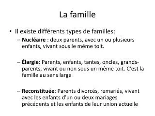 la famille