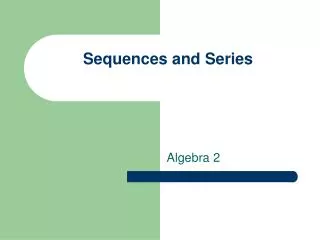 Sequences and Series