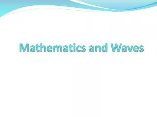mathematics and waves
