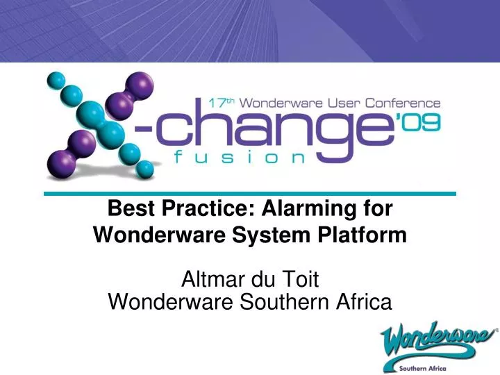 best practice alarming for wonderware system platform