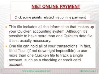 Advice To Help You submitted niet online payment