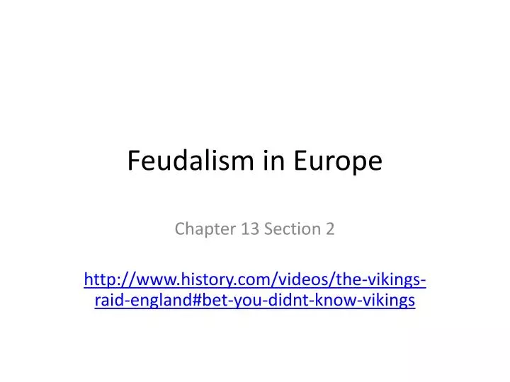 feudalism in europe