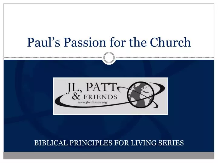 paul s passion for the church