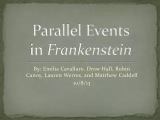 parallel events in frankenstein