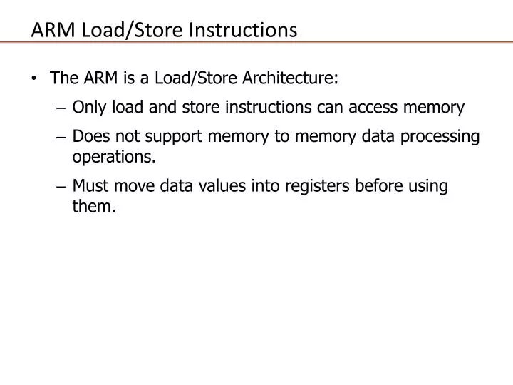 arm load store instructions