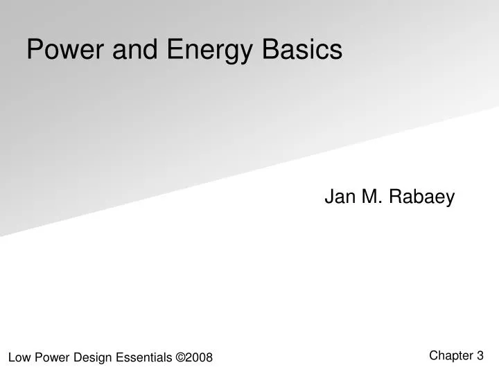 power and energy basics