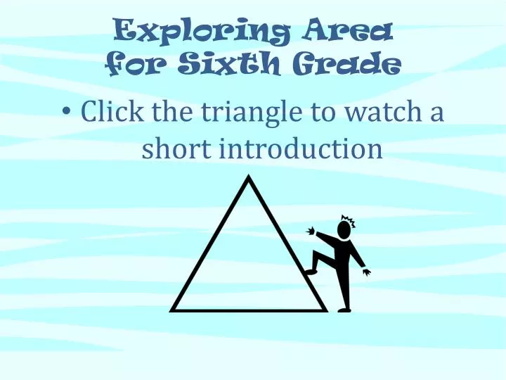 exploring area for sixth grade